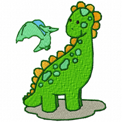 Dinosaur Embroidery Design 8